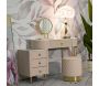 Coiffeuse effet matelassé avec tabouret Sharon - MAURO FERRETTI