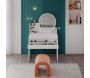 Coiffeuse avec miroir et rangements Tiana - HANAH HOME