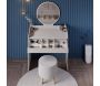 Coiffeuse avec miroir et rangements Tiana - HANAH HOME