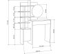 Coiffeuse avec rangement et miroir Mup - ASI-1553