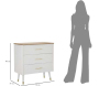 Commode en bois de frêne Matera 78 x 37 x 80 cm - MAU-0837