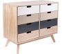 Commode en bois de paulownia 8 tiroirs Snap
