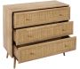 Set commode en bois 3 tiroirs et chevet 1 tiroir Bali - 7