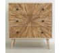 Commode en manguier sculpté SUNRISE - AUB-5233