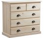 Commode 5 tiroirs en bois brut