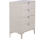 Commode 4 tiroirs en métal beige Piring - VEN-1170
