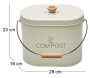 Composteur de cuisine ovale en métal avec filtre - GUI-0178