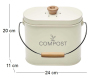 Composteur de cuisine ovale en métal avec filtre - GUI-0175