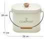 Composteur de cuisine ovale en métal avec filtre - GUI-0178