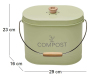 Composteur de cuisine ovale en métal avec filtre - GUI-0177