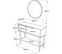 Console en aggloméré et effet cannage Only - ASI-0830