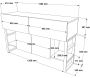Console en aggloméré et métal Vince - 269