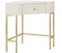 Console d'angle effet matelassé Sharon 84.5 x 60 x 77 cm