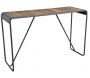 Console en bois et métal patiné