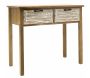 Console en bois naturel et cérusé Ancenia