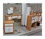 Console bois 3 tiroirs 1 placard blanc motif fleur Agnette - VERSA