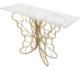 Console en métal doré Butterfly 110 x 40 x 76 cm - 5