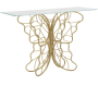 Console en métal doré Butterfly 110 x 40 x 76 cm