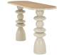 Console en métal avec plateau en bois Top 150 x 45 x 77.5 cm - 299