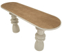 Console en métal avec plateau en bois Top 150 x 45 x 77.5 cm - 5