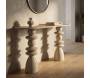 Console en métal avec plateau en bois Top 150 x 45 x 77.5 cm - MAURO FERRETTI