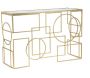 Console en métal plateau en verre Marie 120 x 41 x 81 cm