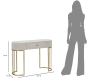 Console en métal avec tiroir Montpellier 100 x 40 x 75 cm - MAU-0828