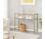 Console en métal et verre trempé Bryce - 95,90