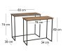 Consoles en bois et métal Ubi (Lot de 2) - AUB-3016