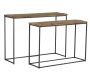 Consoles en bois recyclé et métal (lot de 2)