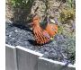 Coq en fer forgé rouillé - 
