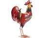 Coq en métal laqué multicolore