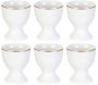 Coquetier en porcelaine liseré doré (Lot de 6)