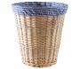 Corbeille à linge en osier tissu vichy