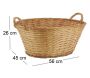 Corbeille à linge en osier - AUB-4786