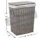 Grand panier à linge en osier doublé - AUBRY GASPARD