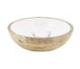 Corbeille ronde en manguier avec résine blanche décor Cerf - 34,90