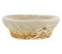 Corbeille en osier blanc avec doublure en jute