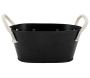 Corbeille ovale en métal laqué noir Bonheur - 5,90
