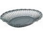 Corbeille à pain ovale gris givrée en inox