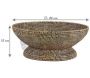 Corbeille sur pied en rotin antique diamètre 45cm - AUBRY GASPARD