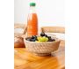 Corbeille sur pied en rotin blanc - 16,90