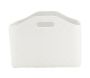 Corbeille porte-revues en simili matelassé blanc - AUB-6506