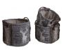 Corbeille de rangement ronde motif cerf (Lot de 3)