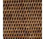 Corbeille rectangulaire en rotin antique - AUB-5304