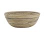 Corbeille ronde en bambou naturel et noir - AUB-6515