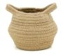 Corbeille ronde en jute naturelle avec 2 poignées - 5
