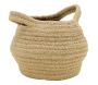 Corbeille ronde en jute naturelle avec 2 poignées