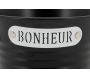 Corbeille ronde en métal laqué noir Bonheur - 5
