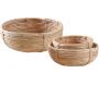 Corbeilles rondes en rotin naturel (lot de 3)